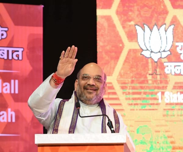 BJP president Amit Shah today in chandigarh,