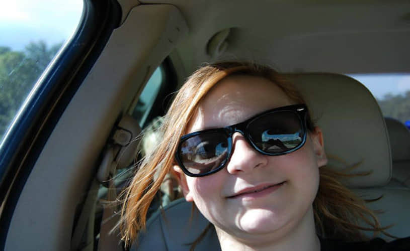 Woman's Selfie Of A Ghost In Her Car 
