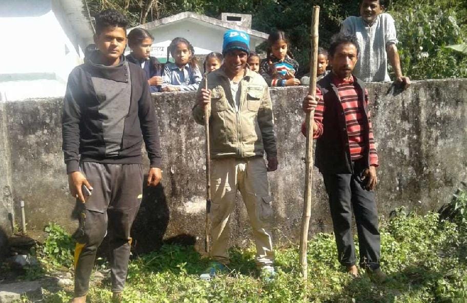 Leopard entered the school premises, the at-