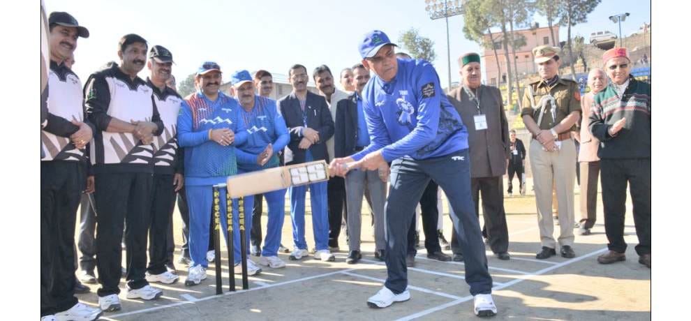 governor acharya dev vrat inaugurated cricket match