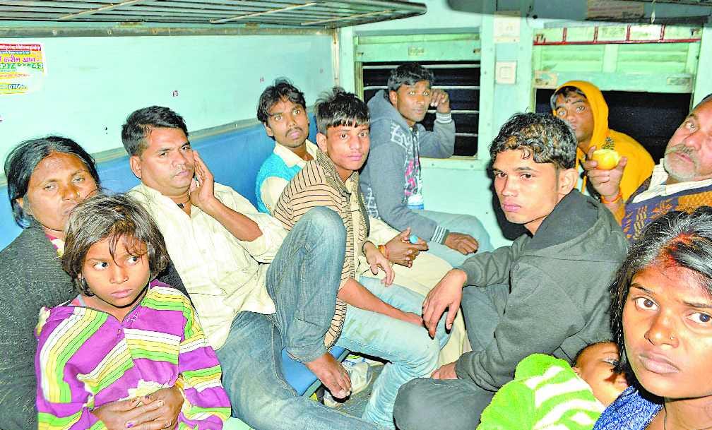 District Passengers narrow escape in the train accident