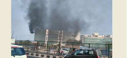fire in Toyota showroom 
