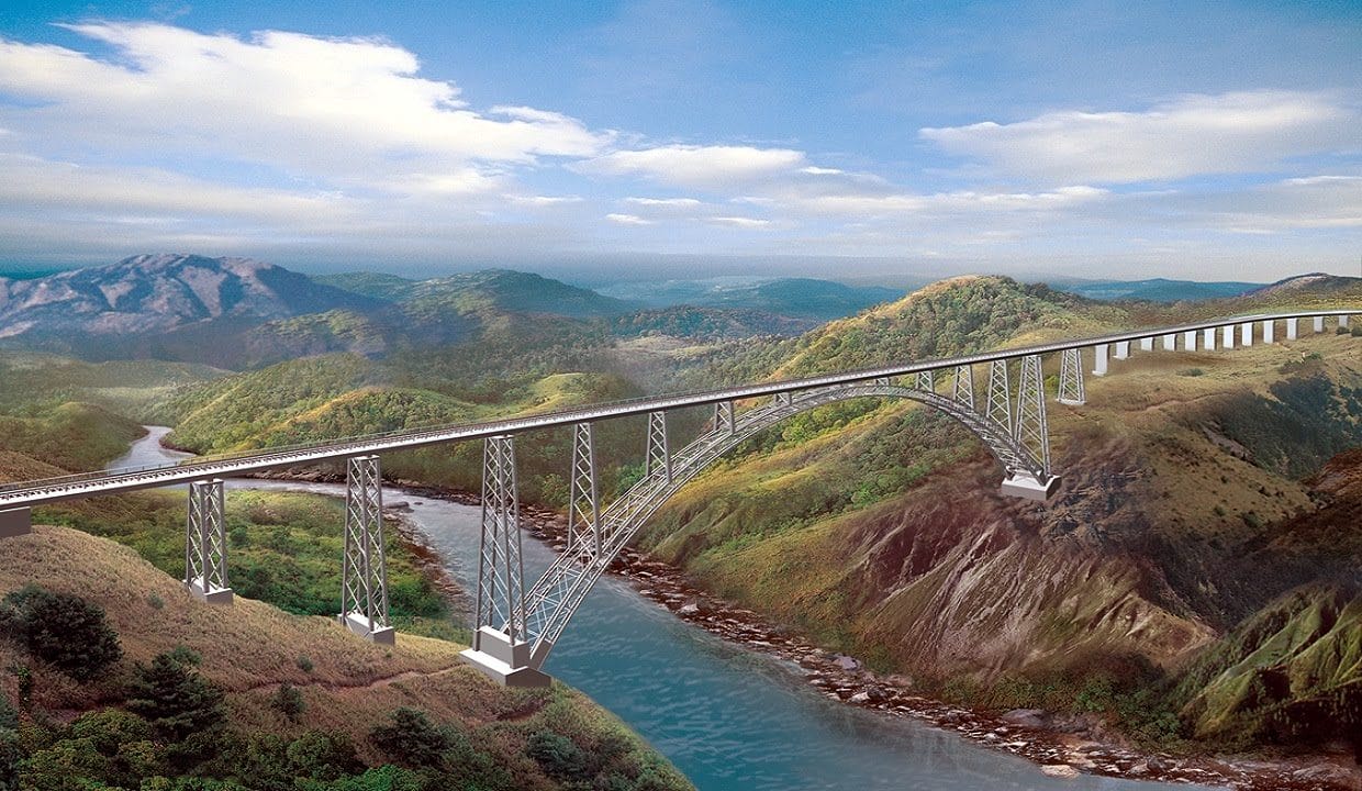 indian railway constructing highest railway bridge in jammu and kashmir