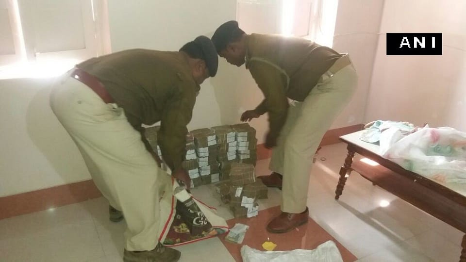 a post office employee during a raid conducted by police