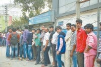 panipat, atm, out, cash, public, sunday
