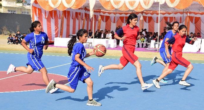 Students played basketball