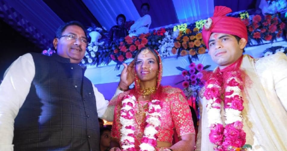 international wrestler geeta phogat marriage with pawan kumar, actor aamir khan joined function