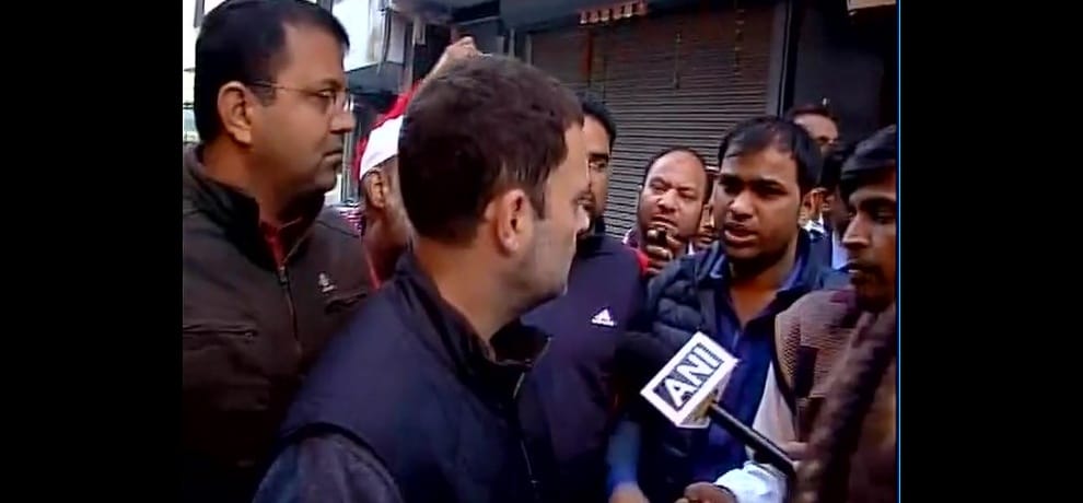 Rahul Gandhi meets people outside ATM in Delhi, ask them about problems due to demonetization