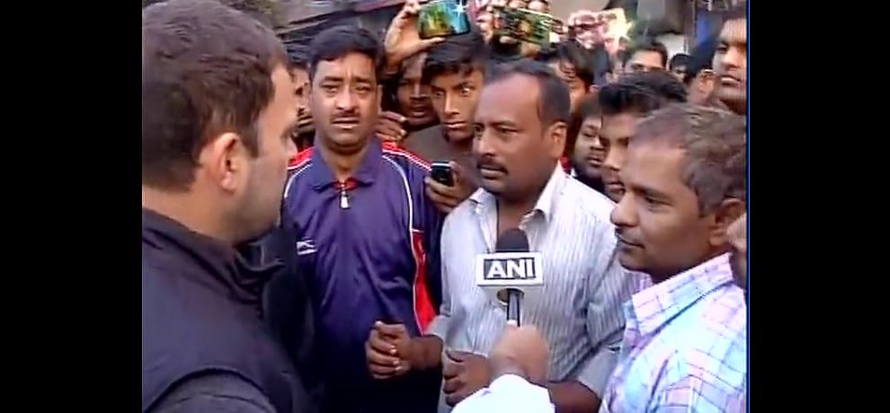 Rahul Gandhi meets people outside ATM in Delhi, ask them about problems due to demonetization