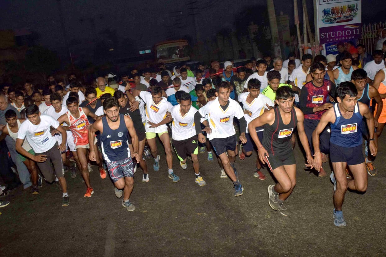 marathon, haryana, run competition, mdu, university, defense, rohtak