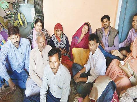 The bodies of the victims come