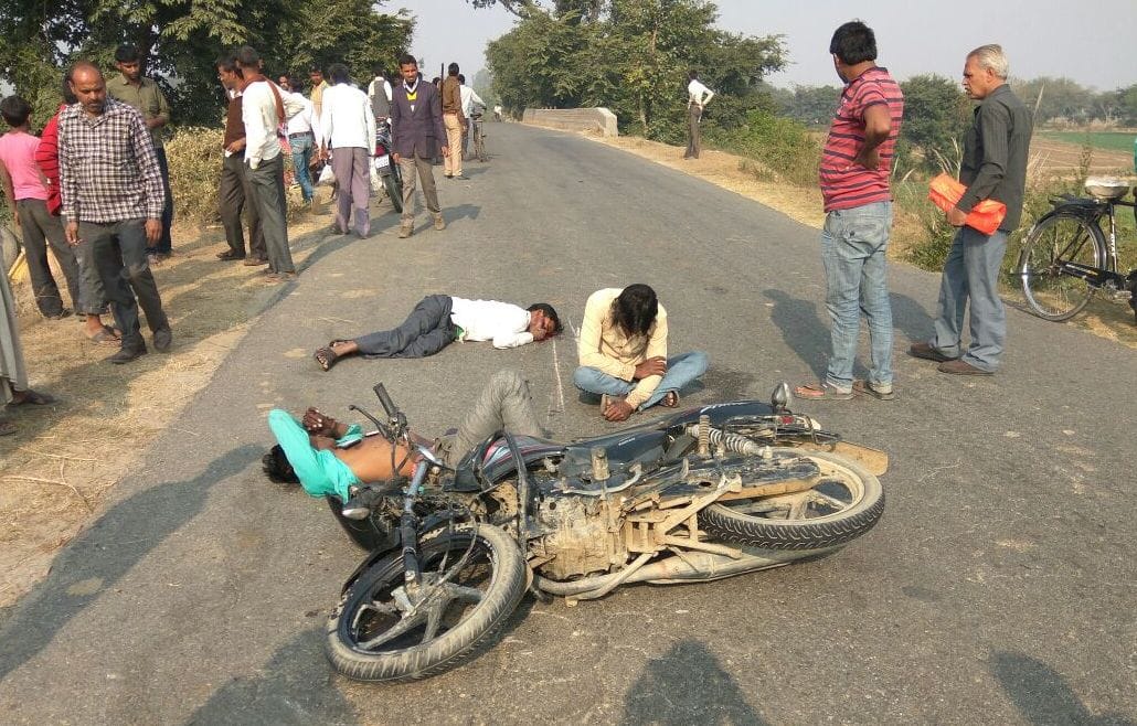 truck accidented bike, one died