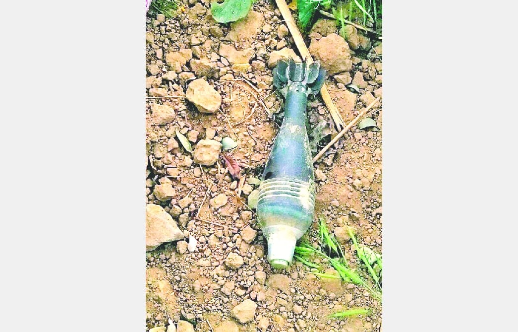 Mortar found in village Bandi Chechiyan Upper of Poonch district
