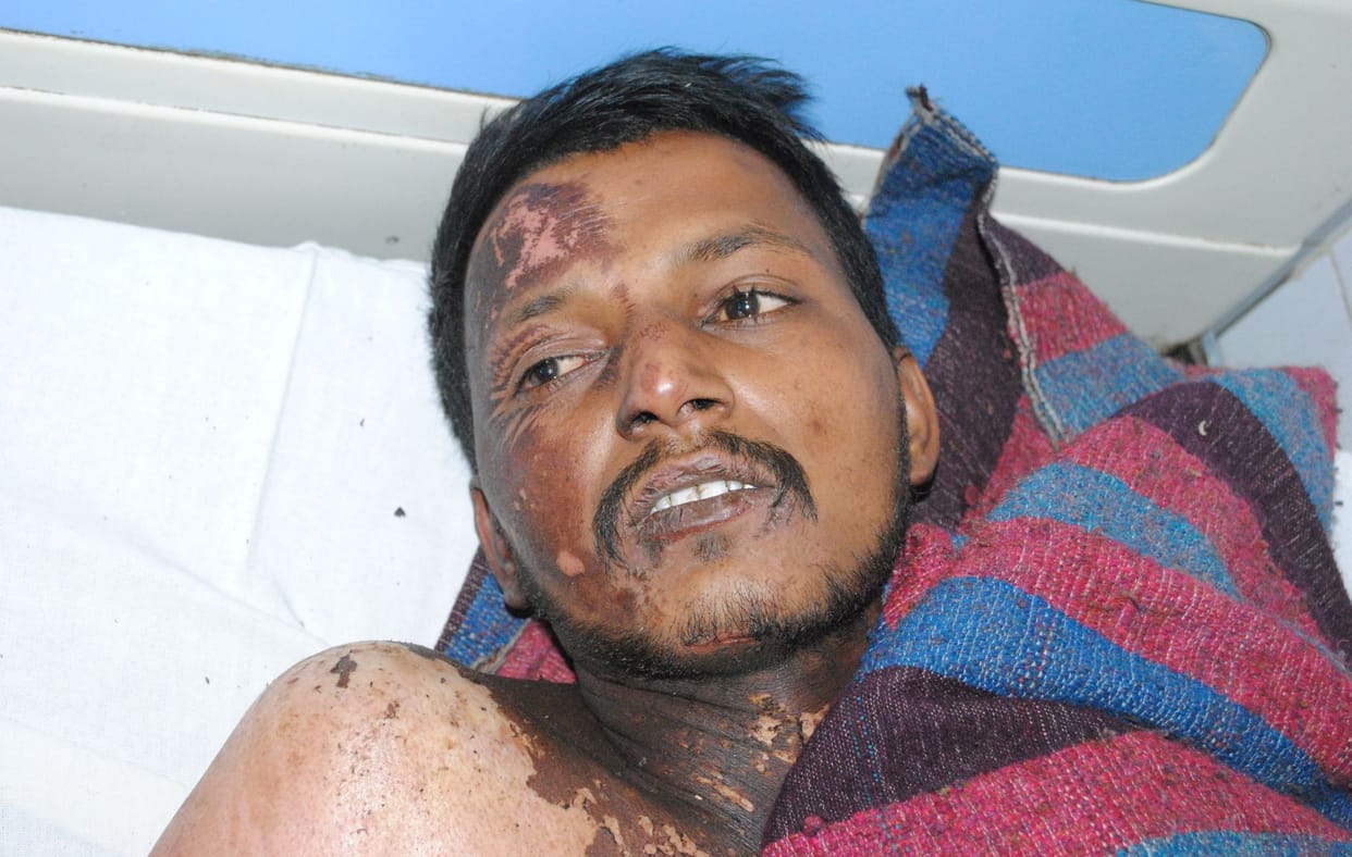 man safe on rail track 