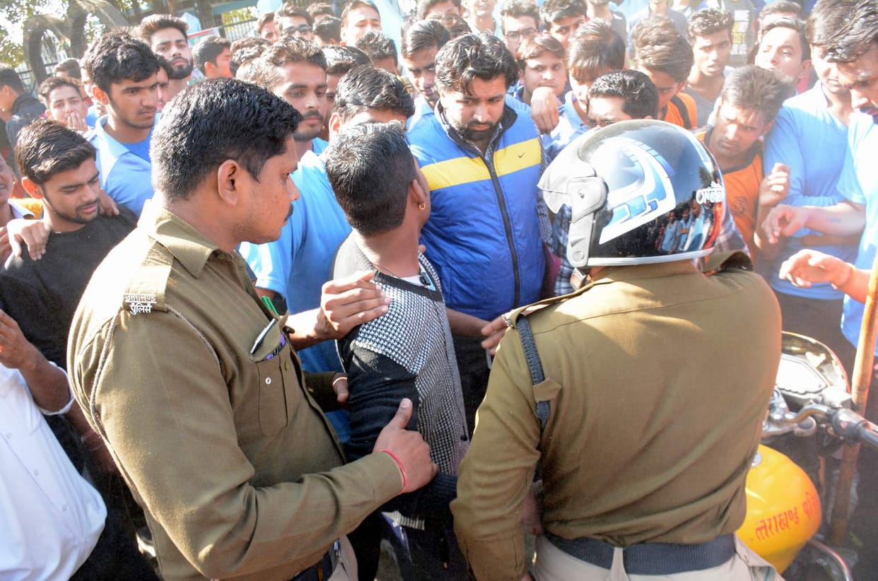 youth enterd in school premises and teased girls, arrested