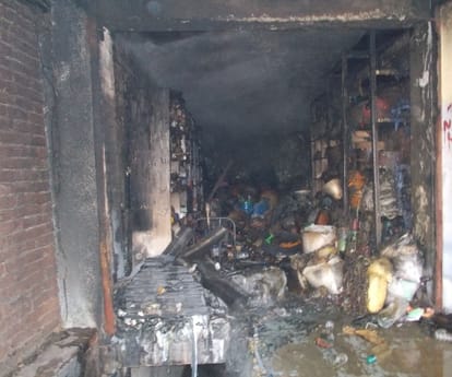 Fire in a shop in BKT in Lucknow.