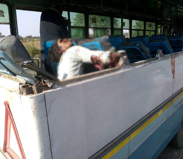 canter hit four vehicles on delhi highway in charkhidadri, four people killed on the spot