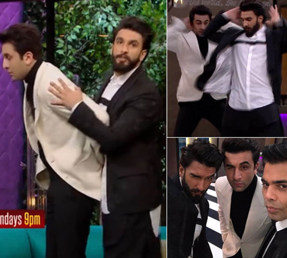 ranbeer kapoor and ranveer singh vulgur dance at kaoffe with karan