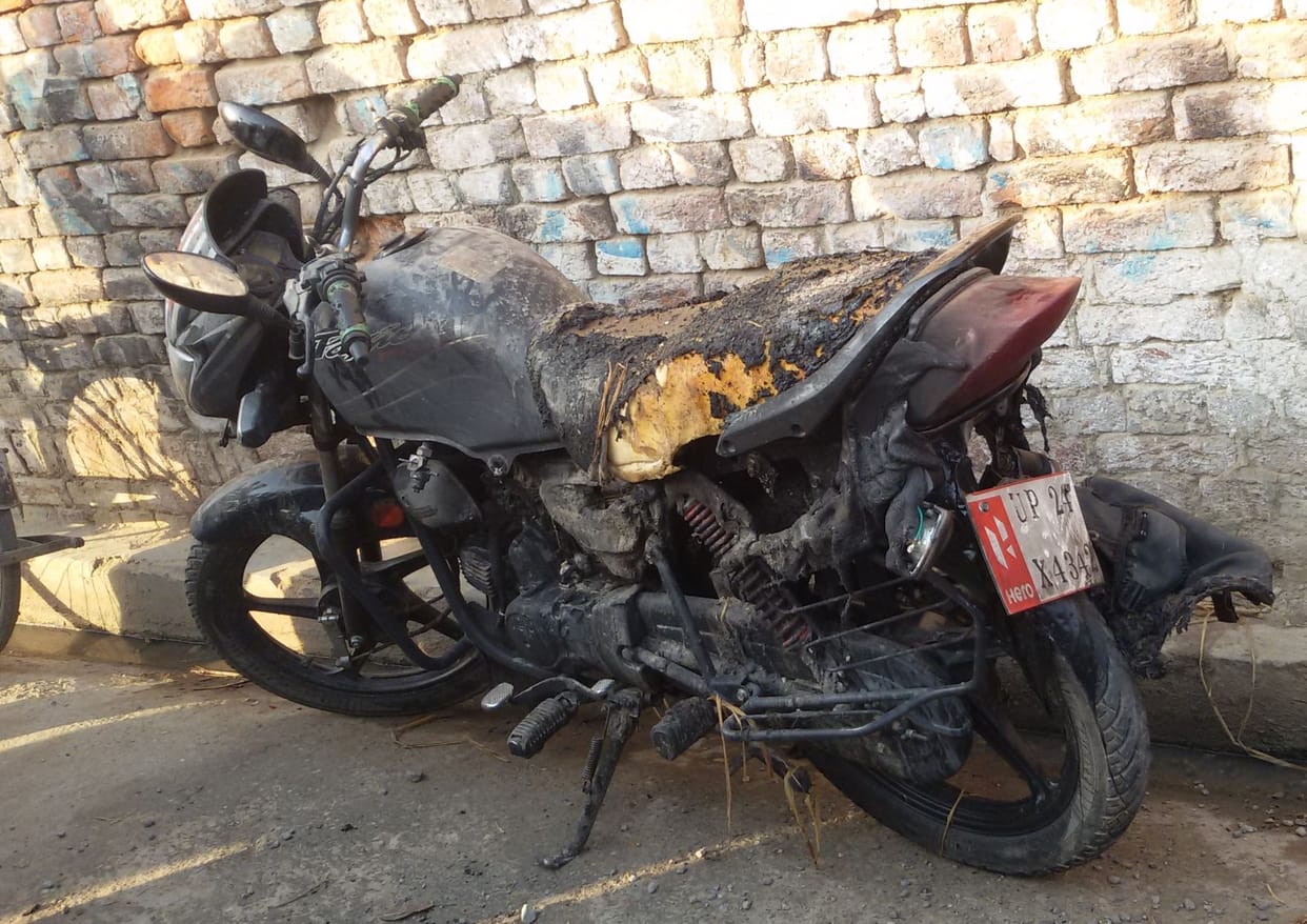 Car denied dowry The bike also burnt