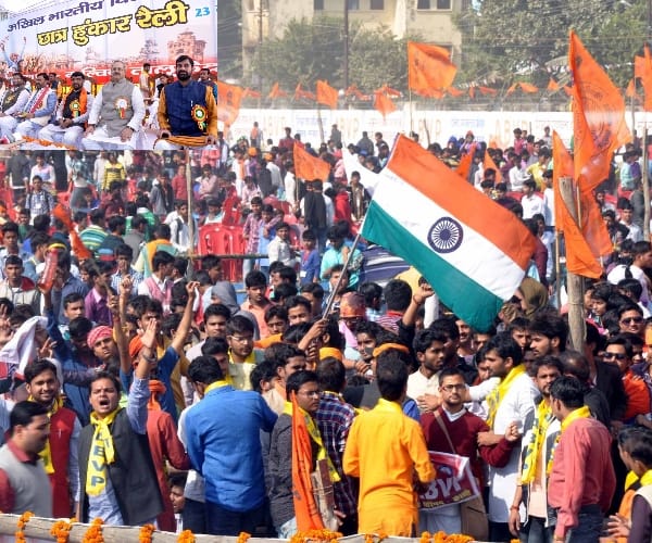abvp rally in lucknow.
