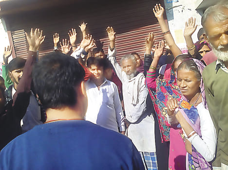 The villagers did not receive payment in the bank inlaid lock