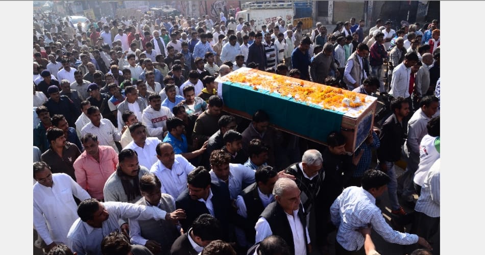 Funeral of martyr rai singh at sampla haryana
