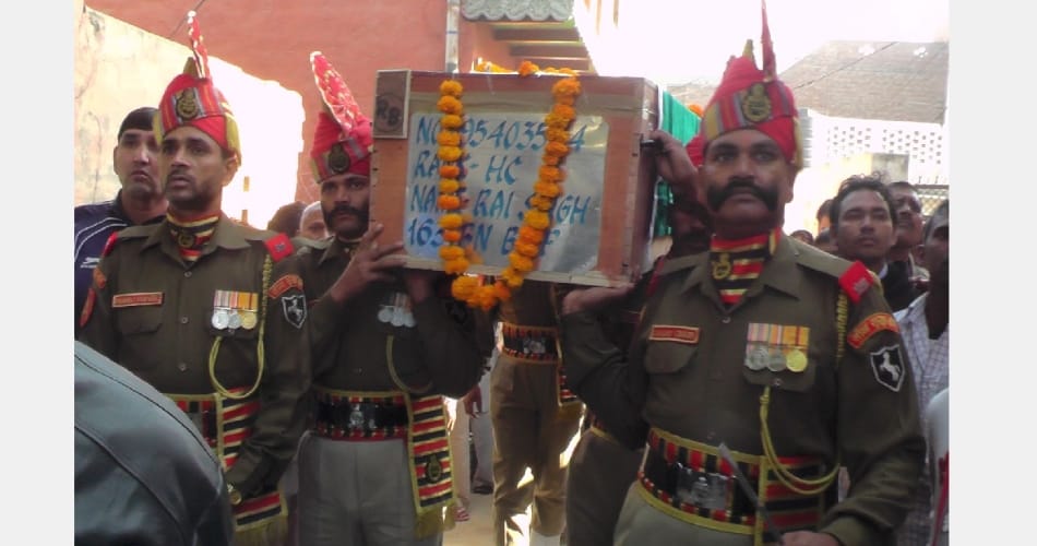 Funeral of martyr rai singh at sampla haryana
