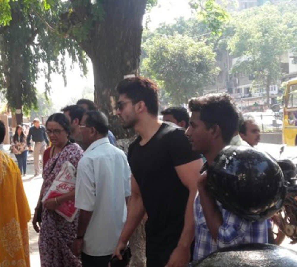 Gurmeet Choudhary SPOTTED in a queue outside Bank