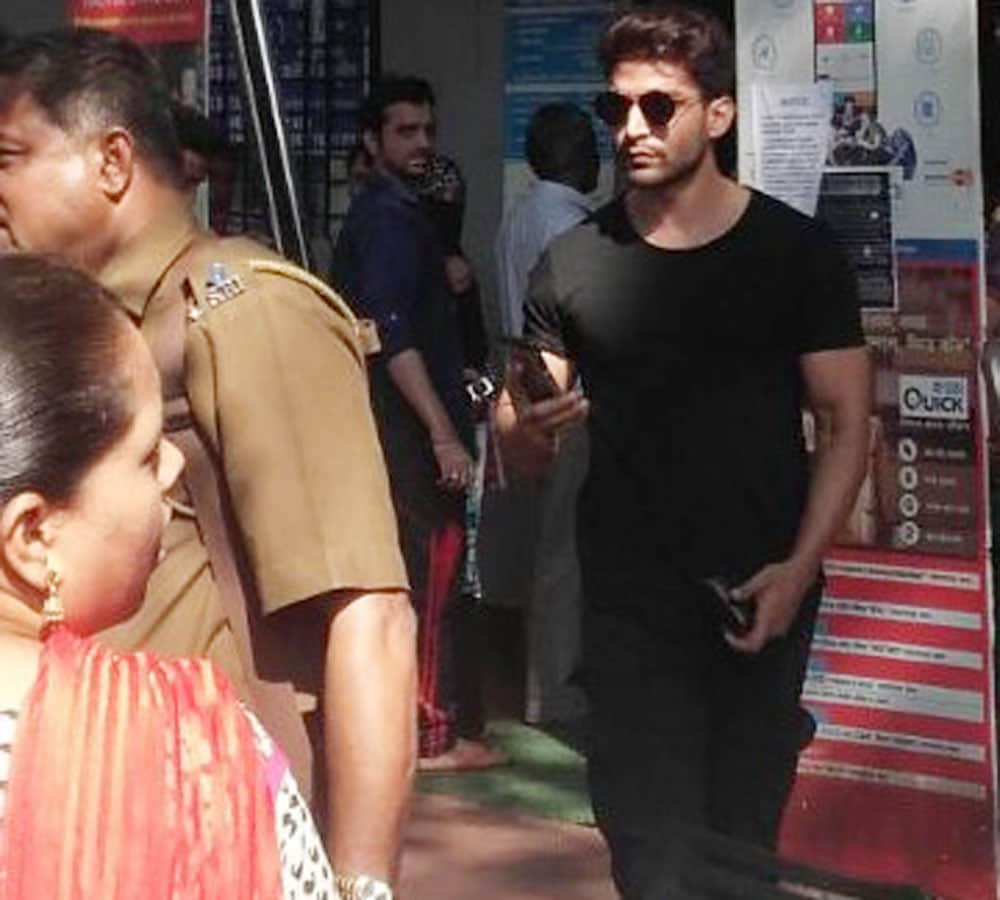 Gurmeet Choudhary SPOTTED in a queue outside Bank