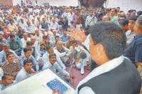 meeting, rajkumar saini, people gathring, kaithal