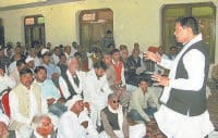 mp, rajkumar saini, rally, party, leader, kurukshetra