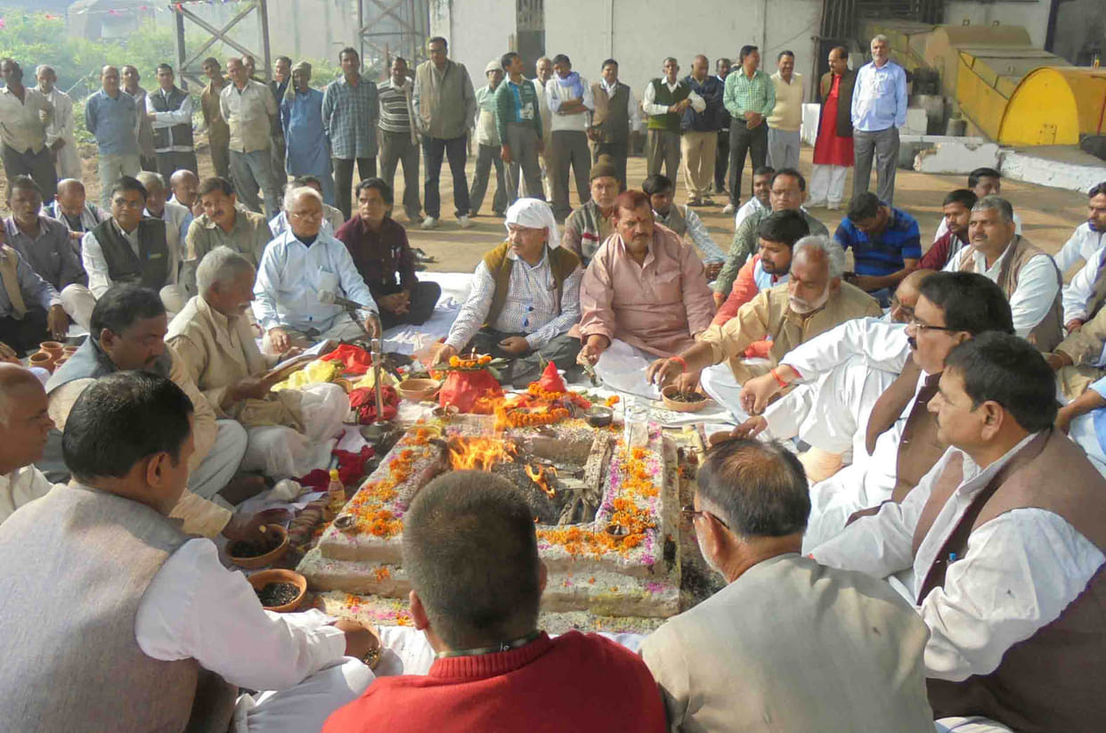 Ghosi Mill launched the cane crushing season
