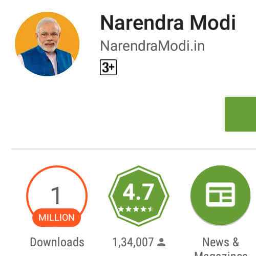 Narendra Modi Topped In Apple And Google App Store Searches
