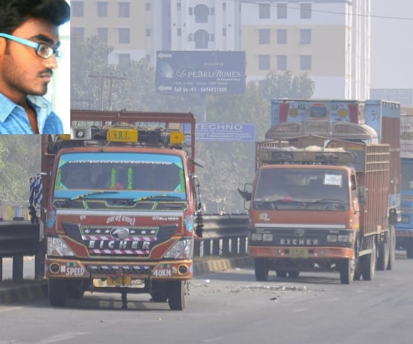 accident on faizabad road in Lucknow.