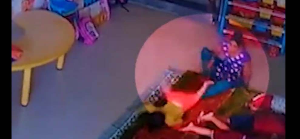 9 months toddler brutley beaten by care taker in Navi Mumbai