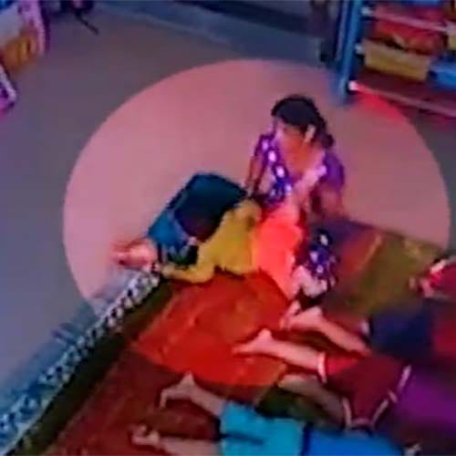 9 months toddler brutley beaten by care taker in Navi Mumbai