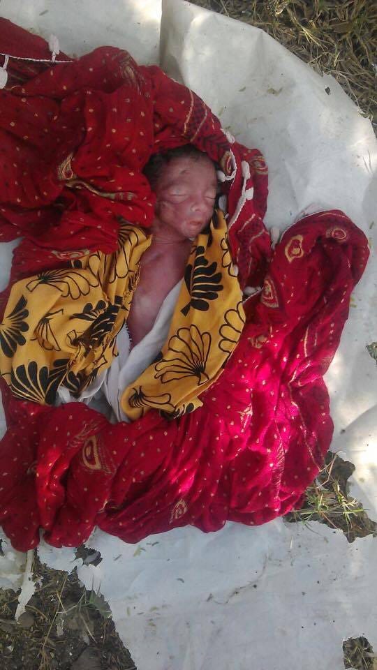 newborn girls dead body found at bithoor