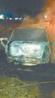fatehabad, fire in car, two yongman safe,   fatehabad,  harayana