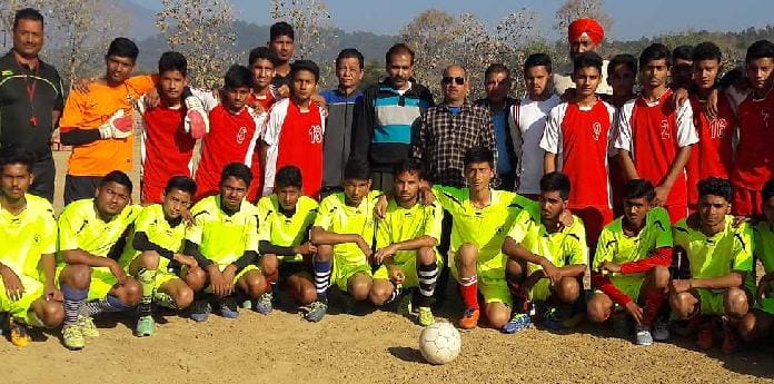 Football tournament taking place at Ramnagar.
