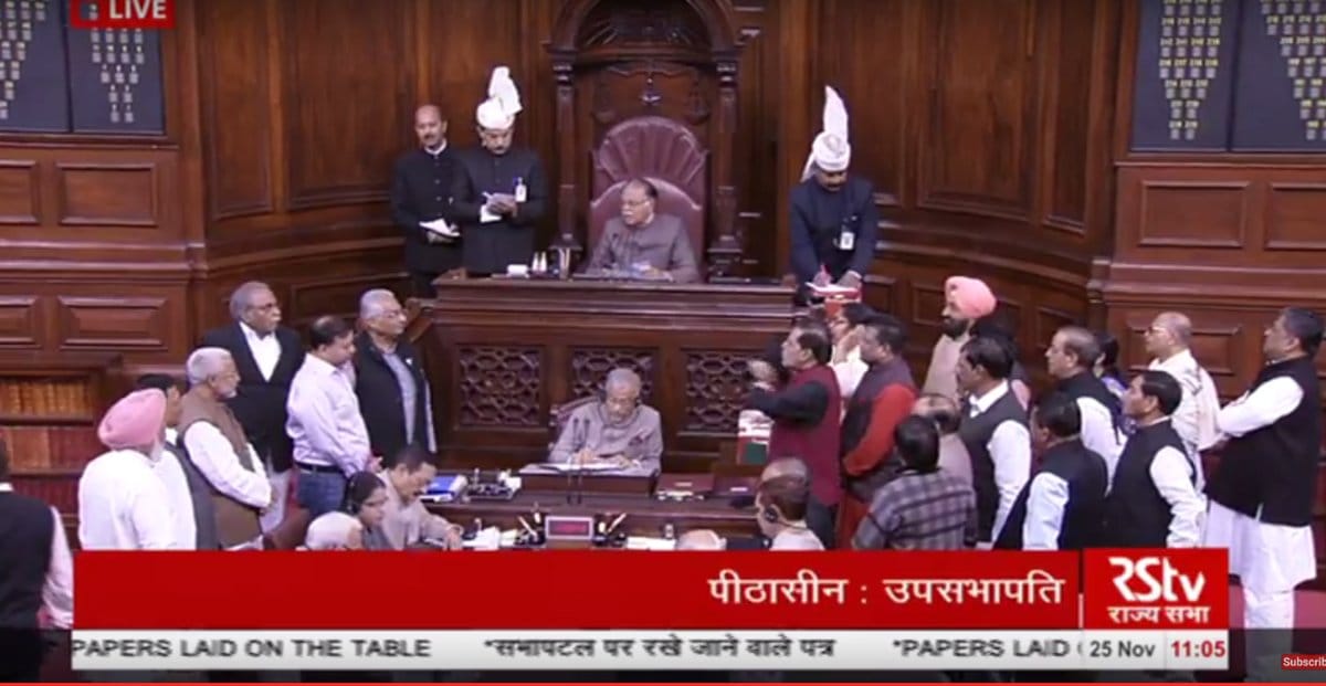 winter session of parliament live updates