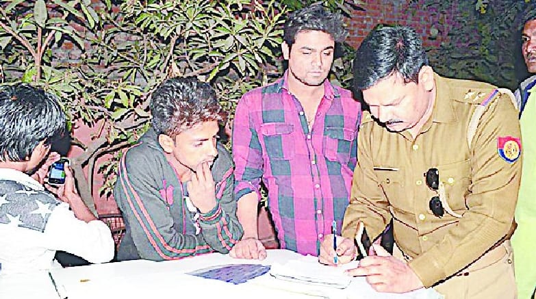 Bump in the road on two bikes Kairana
