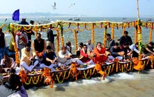 Ganga Puja start preparing the Magh Mela