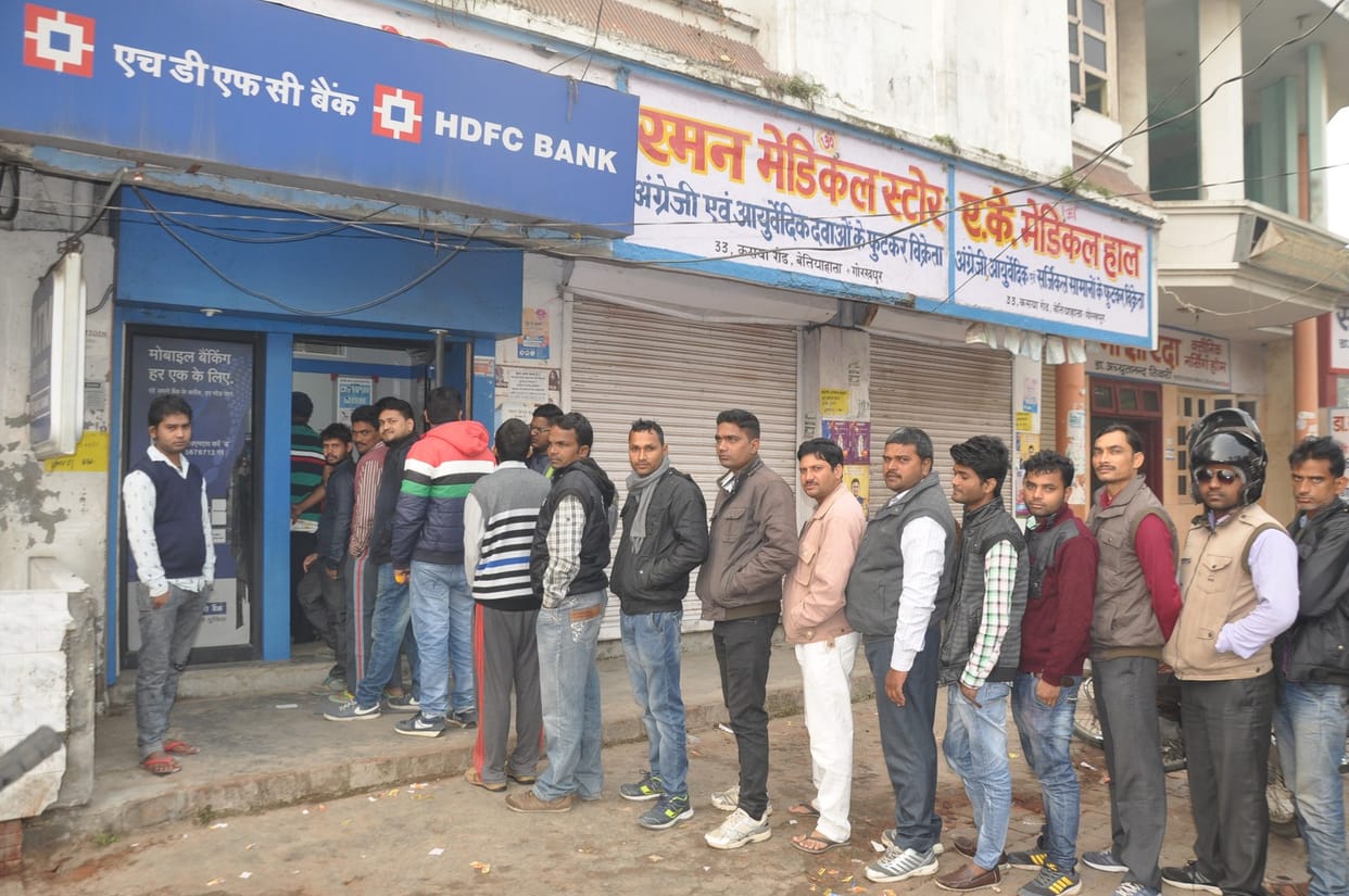 Bank closed, ATM found dry