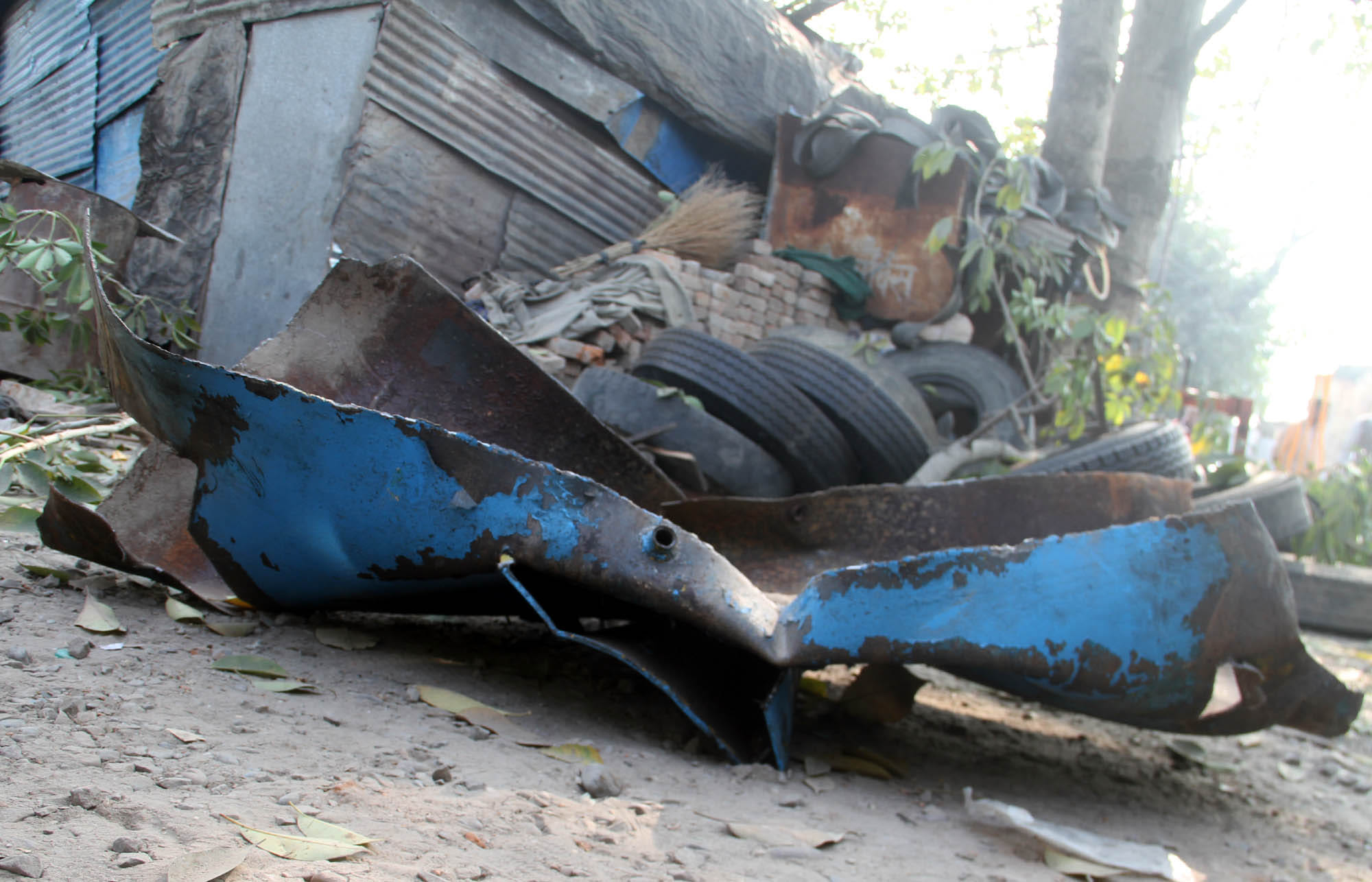 blast at tire Puncture shop.