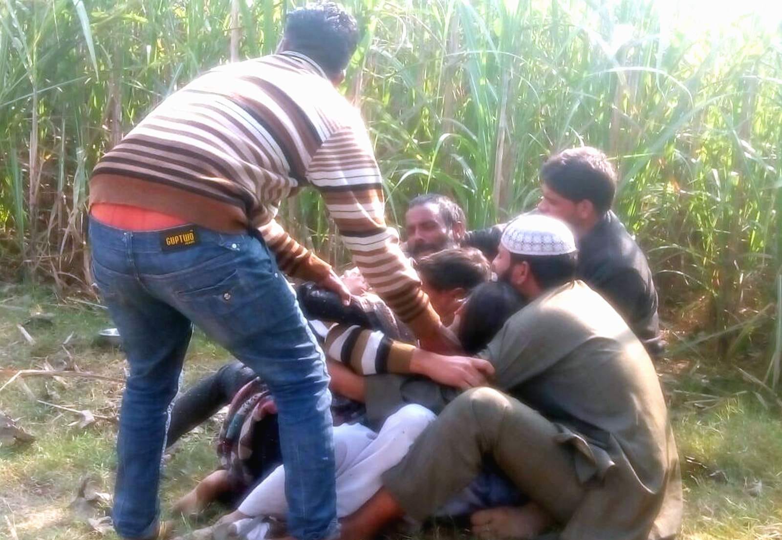 child dead body found buried in field.
