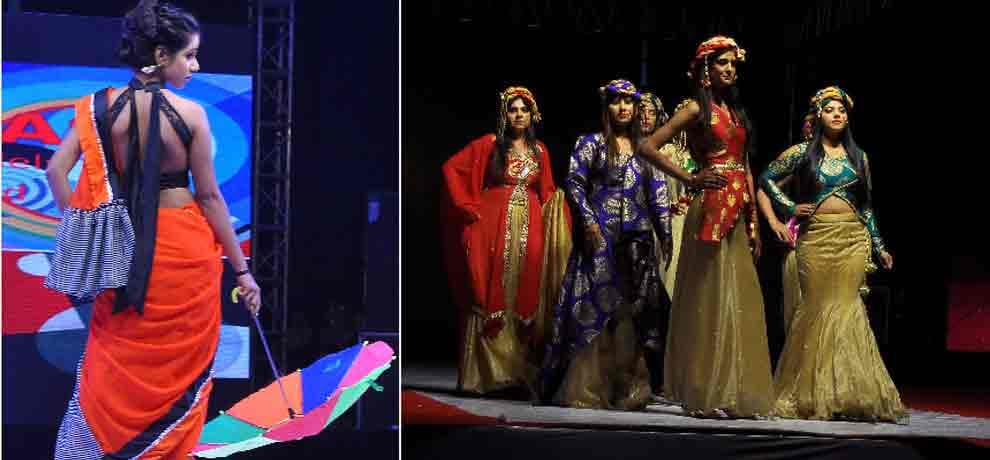fashion show in jawahar lal nehru stedium bu girl students