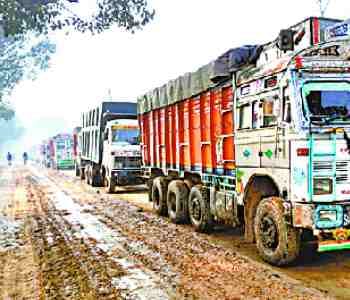 HT line hit by container, driver killed