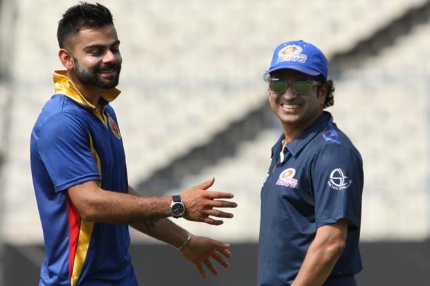 what happened when god of cricket sachin offers drink to kohli