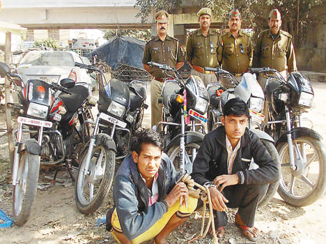 Two of the five accused arrested with stolen bike
