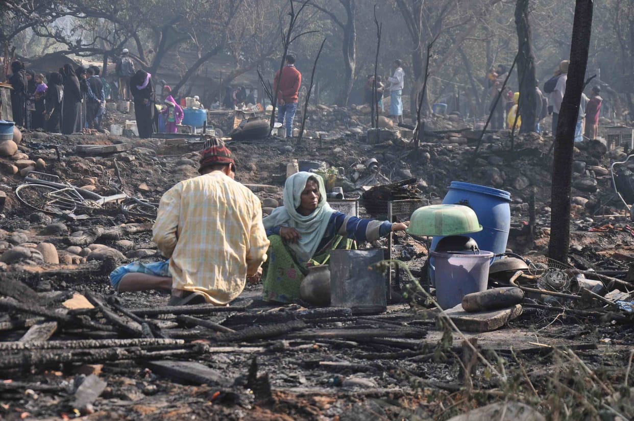 FIRE BROKE OUT 238 HOMES IN NARWAL OF JAMMU AND KASHMIR